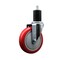 Service Caster 5'' Red Poly Wheel Swivel 1-3/4'' Expanding Stem Caster SCC-EX20S514-PPUB-RED-134 - alternate 1